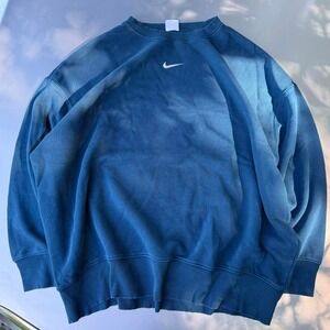 Nike center swoosh blue sweatshirt nike